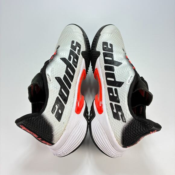 Adidas Barricade White Black Lace Up Tennis Shoes Sneakers GW2964 Men's Size 7 - Picture 7 of 10